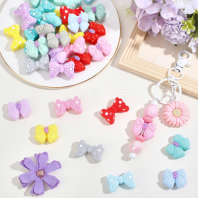 32Pcs 16 Colors Food Grade Eco-Friendly Silicone Focal Beads SIL-PA0001-33-1