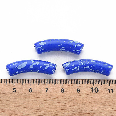 Opaque Spray Painted Acrylic Beads MACR-S372-002F-B02-1