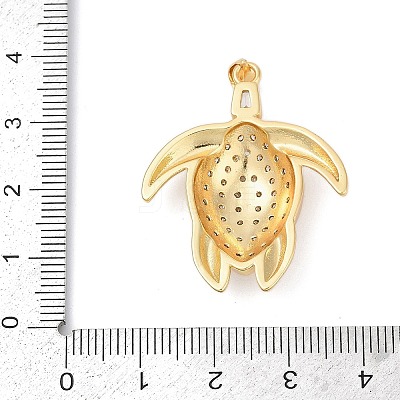 Brass Micro Pave Cubic Zirconia Pendants X-KK-A241-09G-1