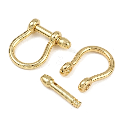 Brass D-Ring Anchor Shackle Clasps X-KK-A257-08G-1