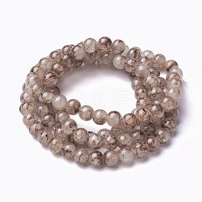 Spray Painted Glass Beads Strands GLAA-A038-C-56-1