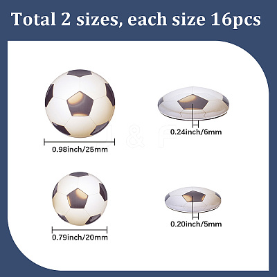 32Pcs Glass Cabochons FIND-SC0021-34A-1