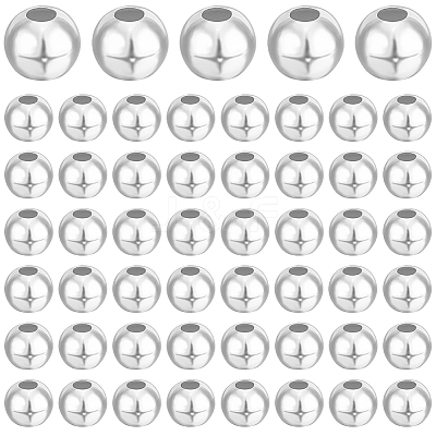 Round 925 Sterling Silver Beads STER-BBC0005-39A-1