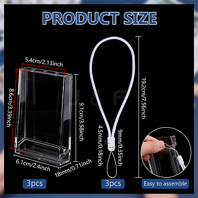 3Inch Plastic Rectangle Photo Cases Pendant Decoration DIY-WH0504-833-1
