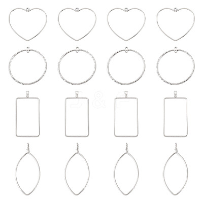 24Pcs 4 Styles Tibetan Style Alloy Connector Charms TIBEP-TA0001-45-1