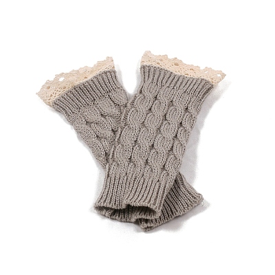 Acrylic Fiber Yarn Knitting Fingerless Gloves COHT-PW0002-50G-1