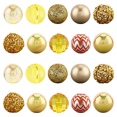 20Pcs 10 Styles Acrylic & Resin Beads Sets DIY-PA0001-02D-1