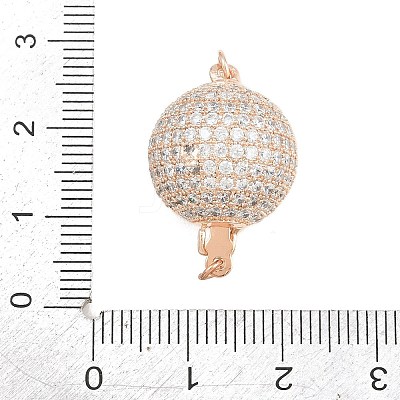 Brass Micro Pave Clear Cubic Zirconia Box Clasps CU-CBA8324-01RG-1