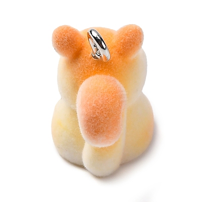 Flocky Animal Resin Pendants FIND-S001-06O-1
