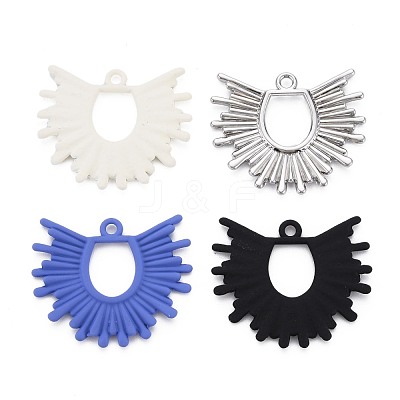 Rack Plating Spray Painted Alloy Pendants PALLOY-S132-269-NR-1