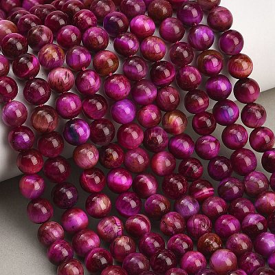 Grade AB Natural Tiger Eye Beads Strands X-G-F591-18-8mm-05-1