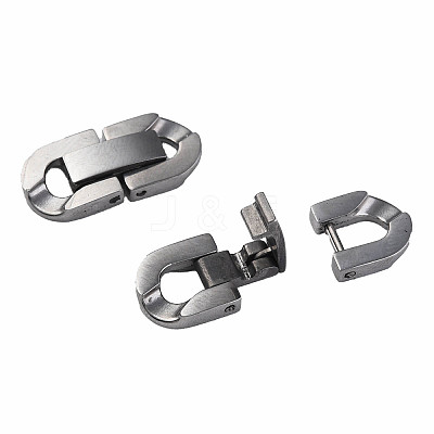 Non-Tarnish 304 Stainless Steel Fold Over Clasps X-STAS-N087-48B-01P-1