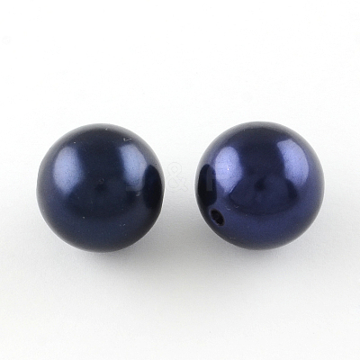 Round ABS Plastic Imitation Pearl Beads OACR-R053-24-1