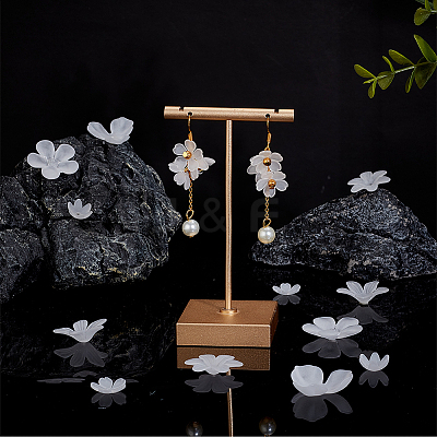 300Pcs 6 Style Transparent Acrylic Bead Caps OACR-HY0001-11-1