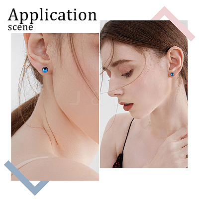 2 Styles 925 Sterling Silver Flat Pad Stud Earring Findings STER-BBC0009-78-1