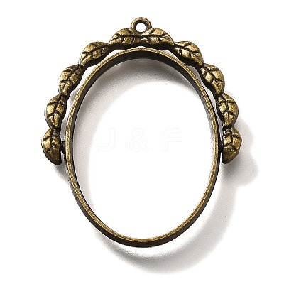 Rotatable Alloy Swivel Open Back Bezel Pendants PALLOY-I223-18AB-1