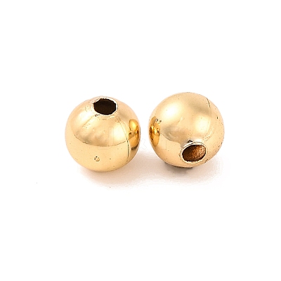Eco-Friendly Brass Smooth Round Beads KK-D322-G-5mm-RS-1