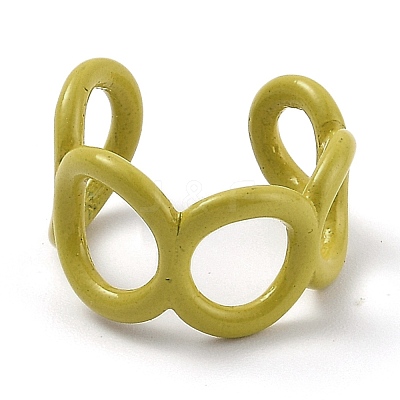 Alloy Enamel Cuff Rings RJEW-H539-07A-1