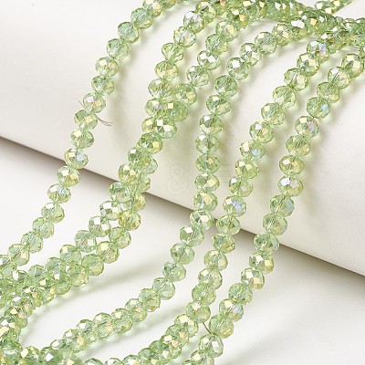 Electroplate Transparent Glass Beads Strands EGLA-A034-T4mm-T08-1