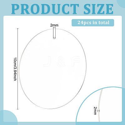Acrylic Big Pendants MACR-WH0007-89A-1