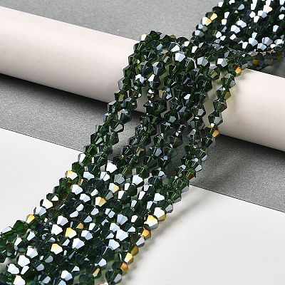 Transparent Electroplate Glass Beads Strands EGLA-A039-T3mm-B25-1