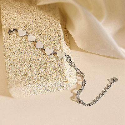 304 Stainless Steel Link Chains Bracelets BJEW-P343-02P-1