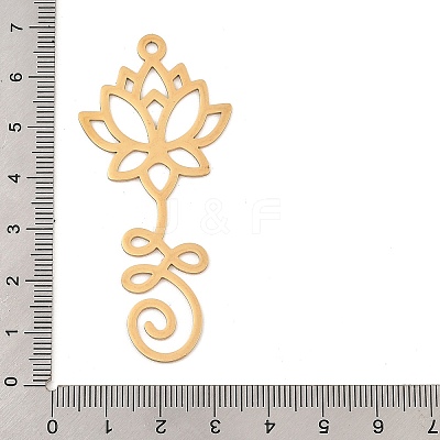 201 Stainless Steel Big Pendants STAS-Z109-05G-1