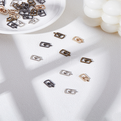 40Pcs 4 Colors Alloy Buckles AJEW-LP0001-60-1