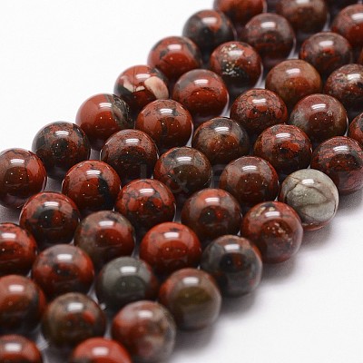 Natural Brecciated Jasper Bead Strands G-D840-67-8mm-1