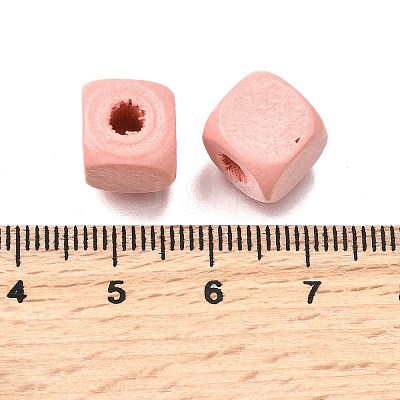 Spray Painted Wooden Beads WOOD-P021-01C-25-1