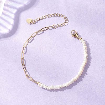 Brass Paperclip Chains Bracelets BJEW-JB13492-1
