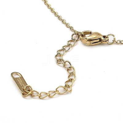 ABS Plastic Pendant Necklaces NJEW-E105-24KCG-1
