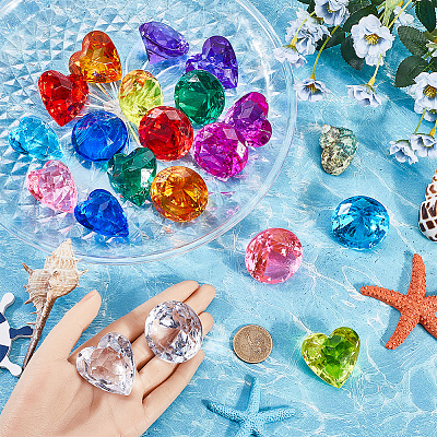 20Pcs 20 Styles Plastic Cabochons KY-SP0001-27-1