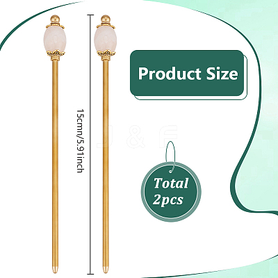 2Pcs Brass Hair Sticks OHAR-PH00008-1
