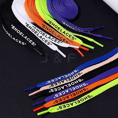32Pcs 16 Colors Polyester Flat Custom Shoelace AJEW-SZ0001-91-1