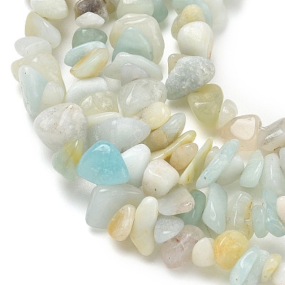 Natural Flower Amazonite Chips Beads Strands G-M205-12B-1