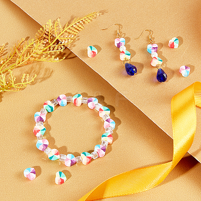 Handmade Polymer Clay Beads CLAY-FH0001-03-1