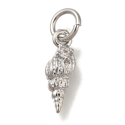 Rack Plating Brass Micro Pave Cubic Zirconia Charms KK-I720-56P-1