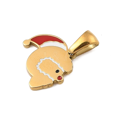 Christmas Theme 304 Stainless Steel Pendants STAS-R007-01G-G-1