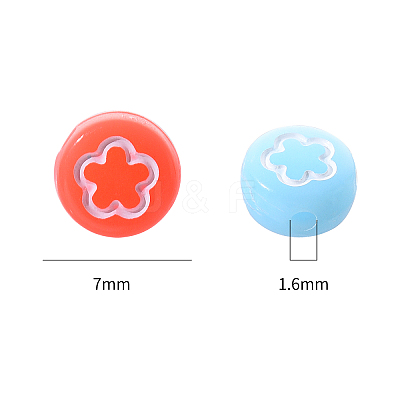 Opaque Acrylic Beads MACR-YW0001-18H-1
