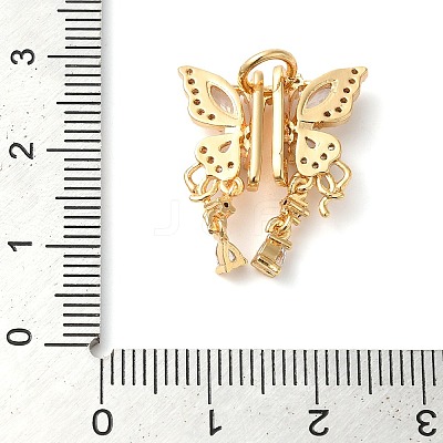 Brass Micro Pave Cubic Zirconia Slide Charms KK-G503-37G-03-1