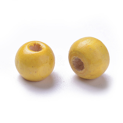 Dyed Natural Wood Beads WOOD-Q006-8mm-03-LF-1