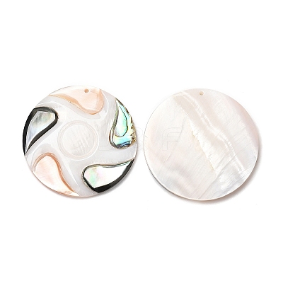 Natural Freshwater Shell & Paua Shell & Sea Shell Pendants SHEL-F007-13-1