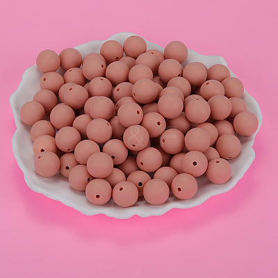 Round Silicone Focal Beads SI-JX0046A-74-1