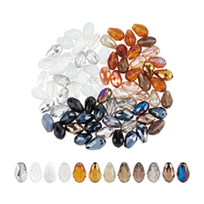 3Bags 3 Colors  Transparent Glass Beads  Segmented Multi-Color Beads GLAA-PH0003-36A-1