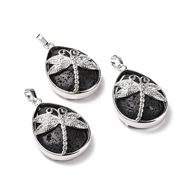 Natural Lava Rock Pendants G-G900-01P-24-1