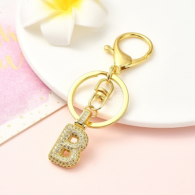 Brass Micro Pave Cubic Zirconia Keychain KEYC-YW00089-02-1