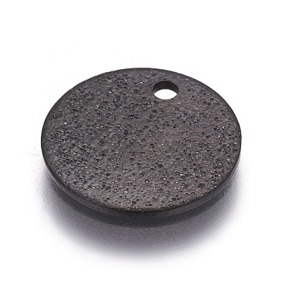 304 Stainless Steel Textured Pendants X-STAS-I098-01-15mm-B-1