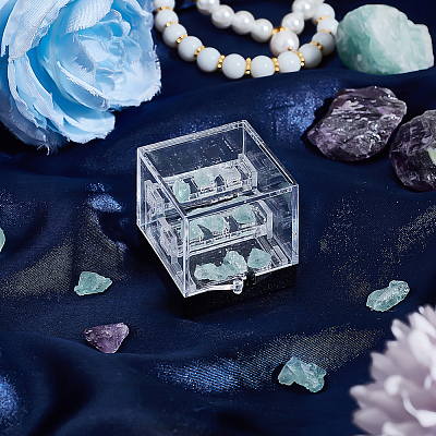 3-Tier Transparent Acrylic Display Case Mineral Crystal Boxes CON-WH0112-009A-1