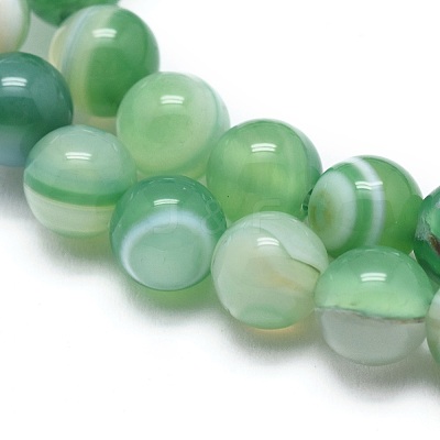 Natural Striped Agate/Banded Agate Beads Strands G-I254-03B-04-1